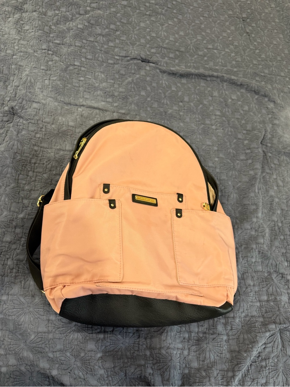 Madden Girl Mini Pink and Black Backpack